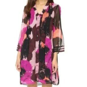 Diane von Furstenberg Layla Silk Printed Dress Color: dancing explosion Size: 12